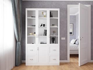 Книжный шкаф Библиограф - 3 №5 Белый