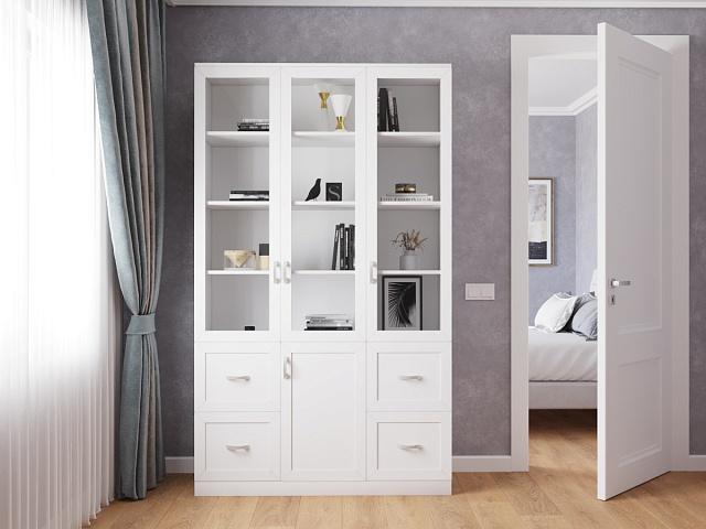 Книжный шкаф Библиограф - 3 №5 Белый