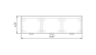 Тумба под ТВ подвесная Тоди - 3 Белый