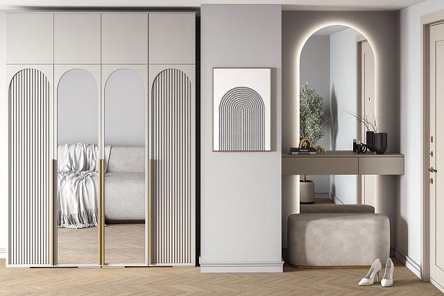 Шкаф распашной Рослин - 4.1 с антресолью Кашемир