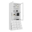 Книжный шкаф Библиограф - 2 №6 Белый