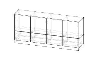 Комод Exeed - 4 Белый