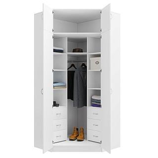 Шкаф угловой Алиса - 13 Белый