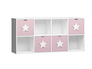 Стеллаж Kids - 3 Розовый Лайт