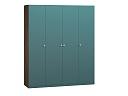 Шкаф распашной Скарабей - 4 МДФ Аквамарин