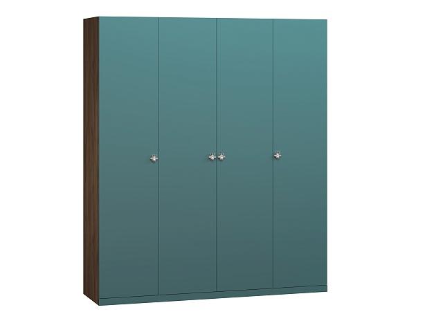 Шкаф распашной Скарабей - 4 МДФ Аквамарин