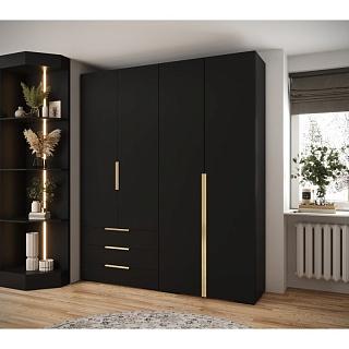 Шкаф распашной Мори - 8 Черный