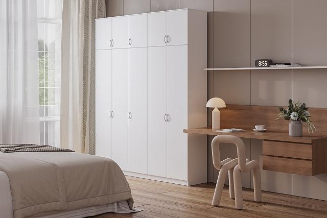 Шкаф распашной Лайт-5 с антресолью Белый