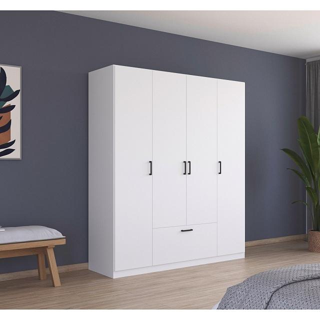 Шкаф распашной Бари - 1 Белый