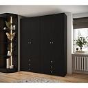 Шкаф распашной Люксор - 4.6 Черный