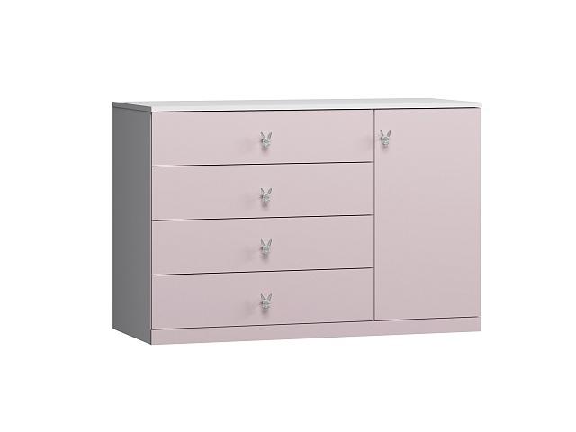 Комод Банни - 2 МДФ Розовый Лайт