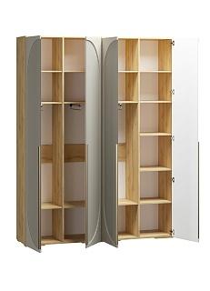 Шкаф распашной Брей - 2 Дуб Золотистый / Кашемир