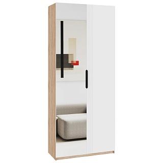 Шкаф распашной Астрис - 2 с зеркалом Белый