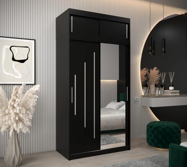 Шкаф-купе Валмиера NEW - 3А Черный