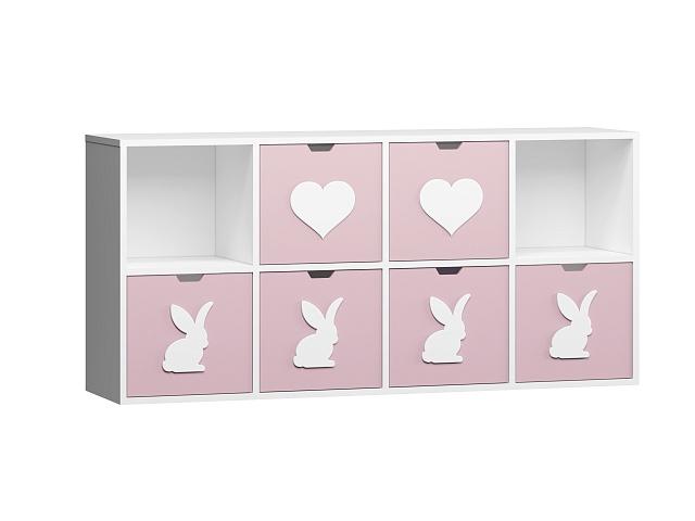 Стеллаж Kids - 4 Розовый Лайт