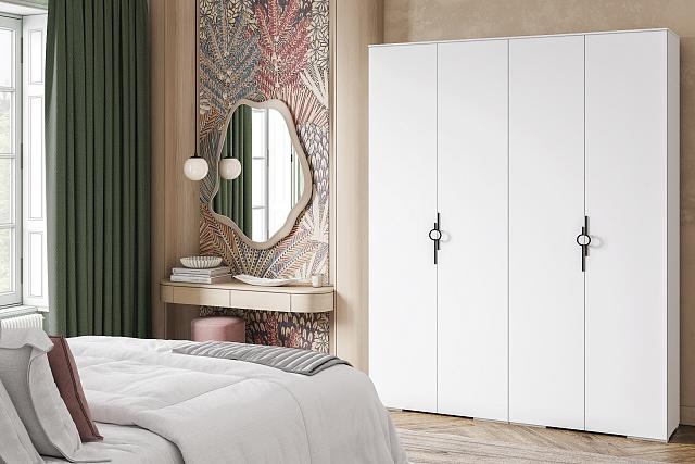 Шкаф распашной Ливан - 4 Белый