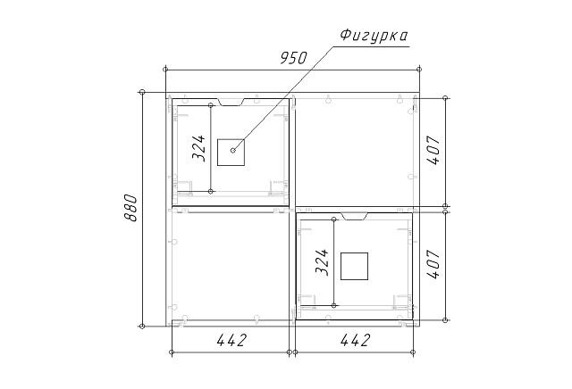 Стеллаж Kids - 6 Пастельно-Синий
