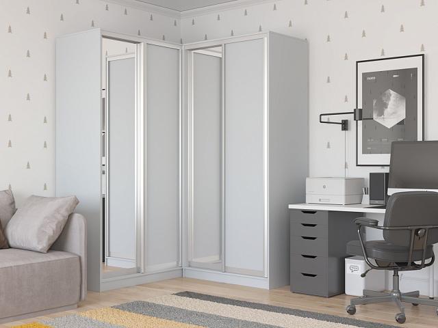 Шкаф-купе угловой Ромео - 1 Серый Камень