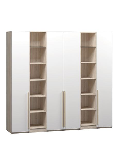 Шкаф распашной Хейсон - 13 Дуб Сонома / Белый