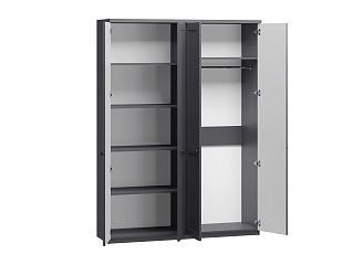 Шкаф распашной София РАХ - 3 МДФ Графит