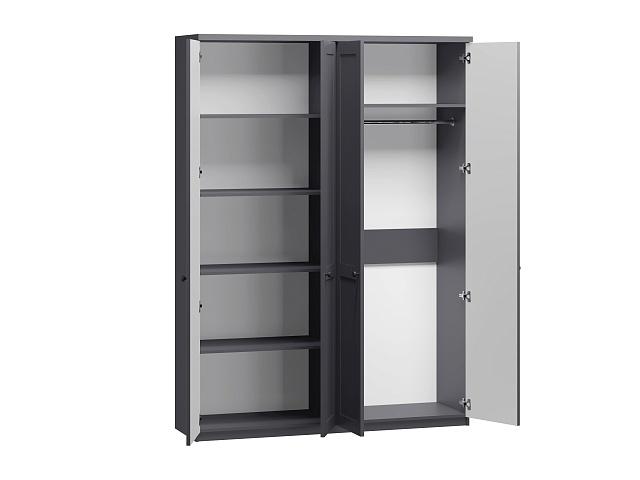 Шкаф распашной София РАХ - 3 МДФ Графит