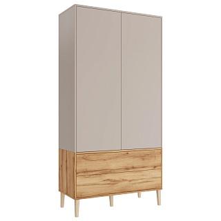 Шкаф распашной Скарлет - 12 Дуб Золотистый / Кашемир