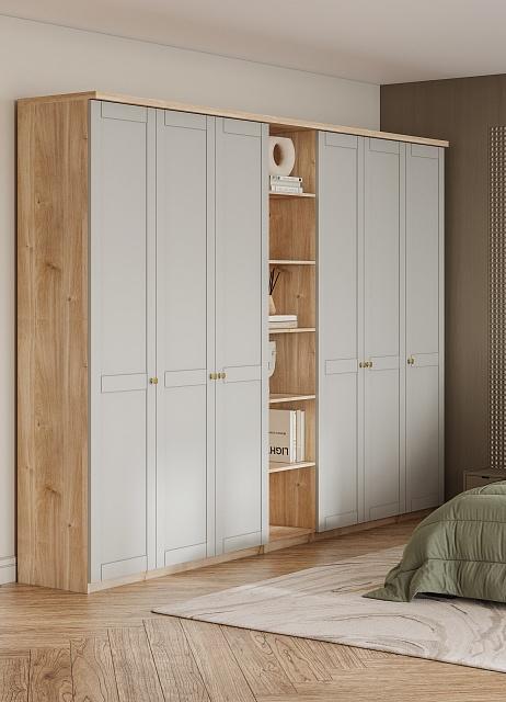 Шкаф распашной София РАХ - 24 МДФ Кастелло Медовый / Кашемир