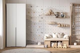 Шкаф распашной Солфорд - 2 Белый