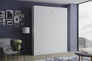 Шкаф распашной Лайт-4 с антресолью Белый