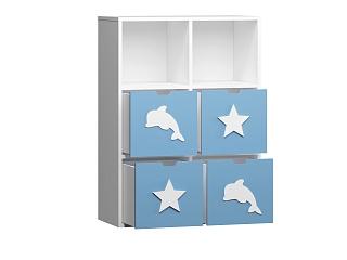 Стеллаж Kids - 10 Пастельно-Синий