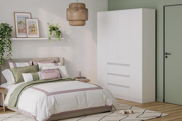 Шкаф распашной Мальм - 4 Белый