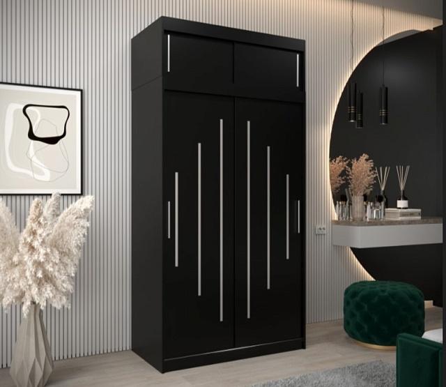 Шкаф-купе Валмиера NEW - 2А Черный