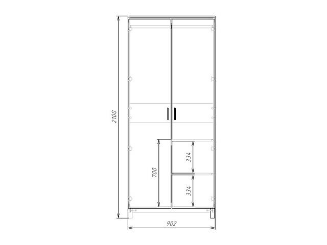 Шкаф распашной Техас-3 МДФ