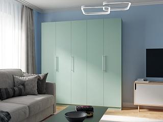 Шкаф распашной Калифорния - 5 Пастельный Зеленый