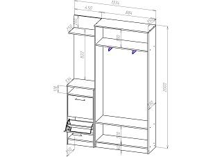 Прихожая Ольга - 5 Белый