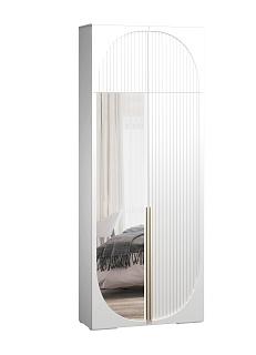 Шкаф распашной Брей - 1.1 с антресолью Белый