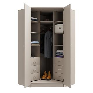 Шкаф угловой Алиса - 3 Кашемир