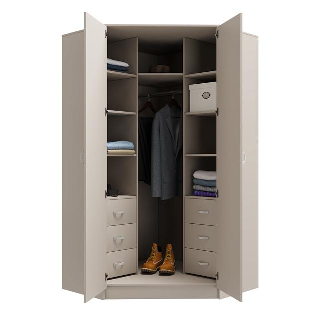 Шкаф угловой Алиса - 3 Кашемир