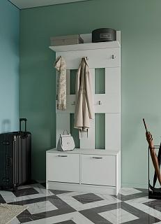 Прихожая Ольга - 1 перфорированная Белый