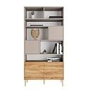 Стеллаж Скарлет - 4 Дуб Золотистый / Кашемир