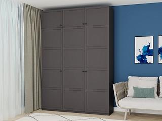 Шкаф распашной Скаген - 3 с антресолью Графит