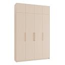 Шкаф распашной Калифорния - 4 с антресолью Сатин