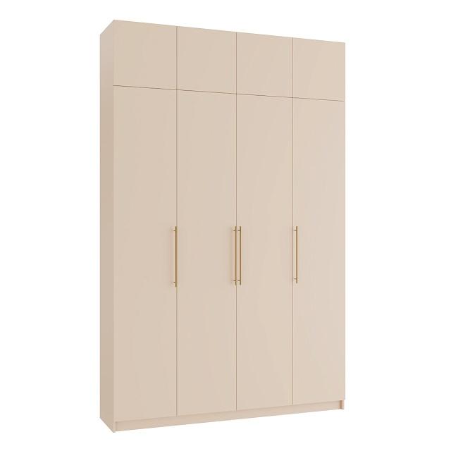 Шкаф распашной Калифорния - 4 с антресолью Сатин