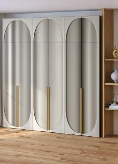 Шкаф распашной Брей - 3 с антресолью Кашемир