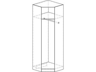 Шкаф угловой Грация - 2