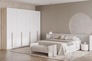 Шкаф распашной Хейсон - 19 Дуб Сонома / Белый