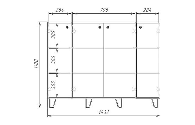 Комод Колорадо - 1 МДФ