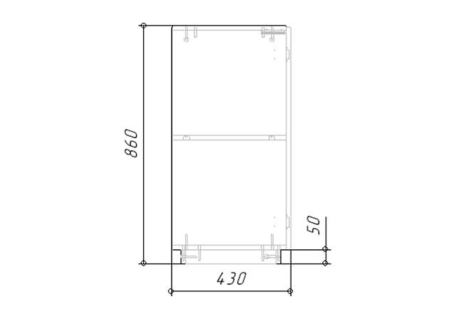 Комод Вега (Цесена) Белый - 200 МДФ