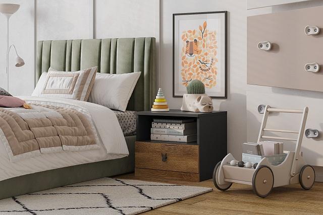 Тумба прикроватная Банни - 2 МДФ Дуб Мореный