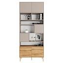 Стеллаж Скарлет - 8 Дуб Золотистый / Кашемир